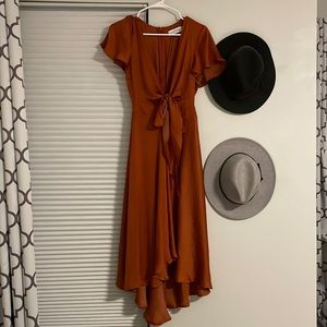 Petal & Pup rust orange montrose dress